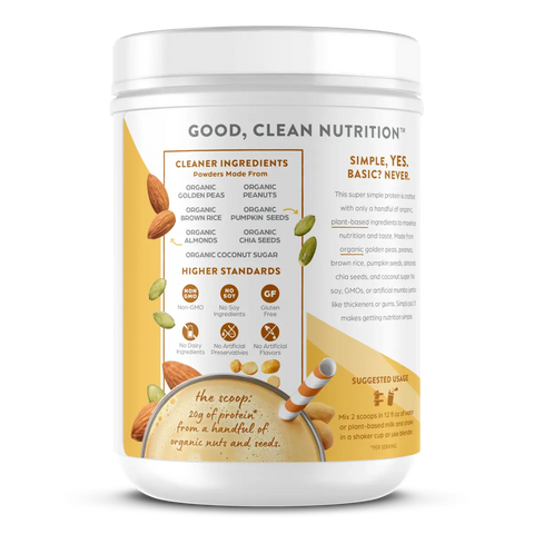 Simple Organic Plant-Based Protein Powder - Peanut Butter