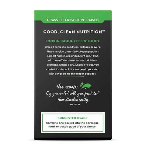 Grass Fed Pasture Raised Collagen Peptides 25 Ct Stick Pack