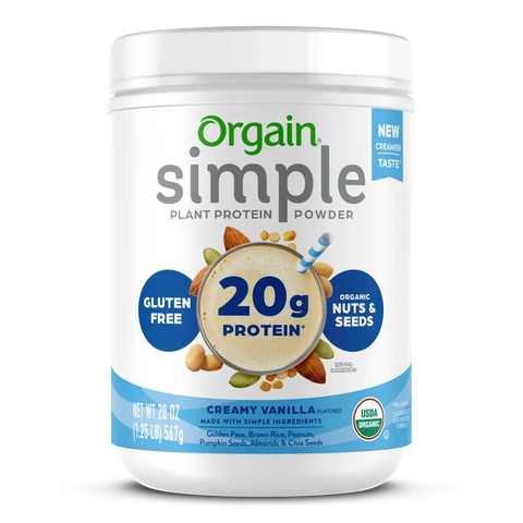 Simple Organic Plant-Based Protein Powder - Creamy Vanilla