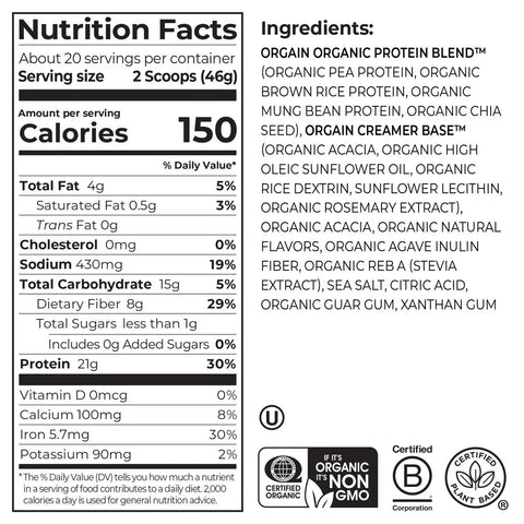 Organic Protein™ Plant Based Protein Powder - Strawberries & Cream